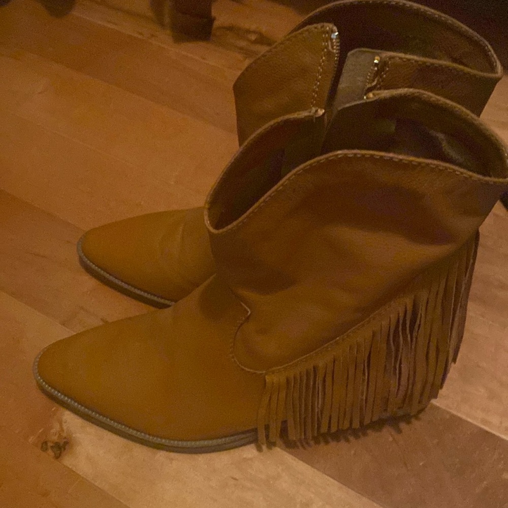 Anthropologie Elvio Zanon 41 nwt fringe cowboy boots